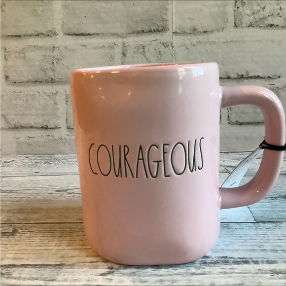 Rae Dunn Breast Cancer Awareness Courageous Pink Ceramic Mug - Picture 2 of 3